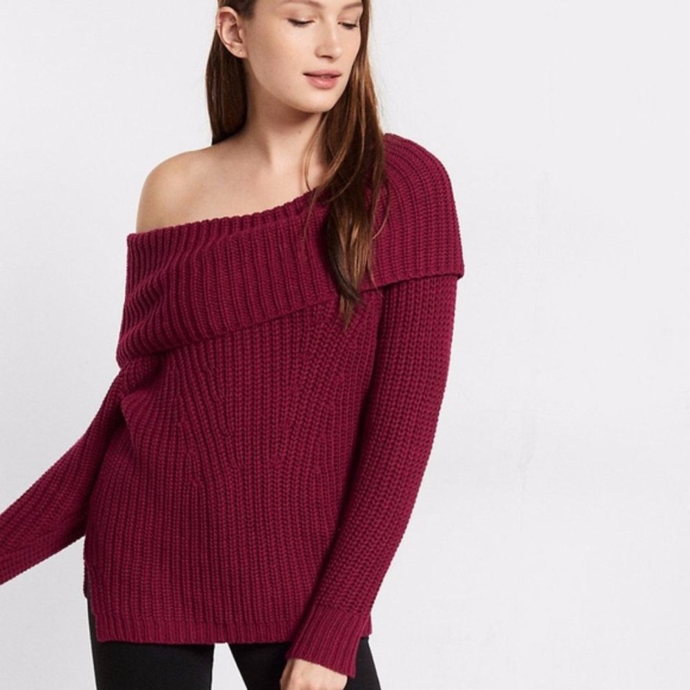 Solid Dolman Cowl Neck Shaker Pullover - image 2